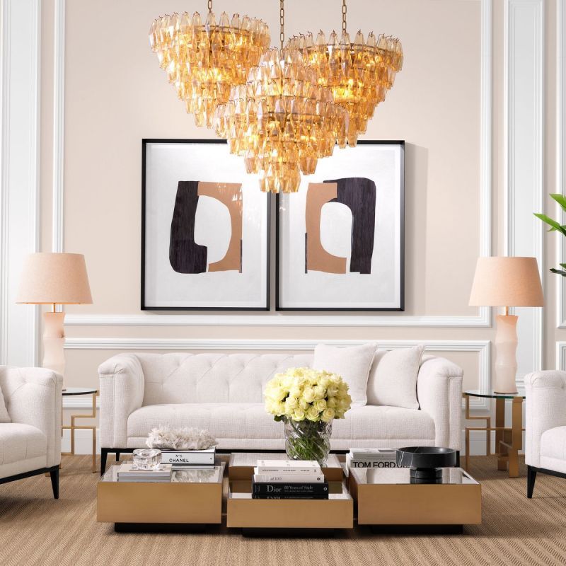 Chara Glass Large Chandelier