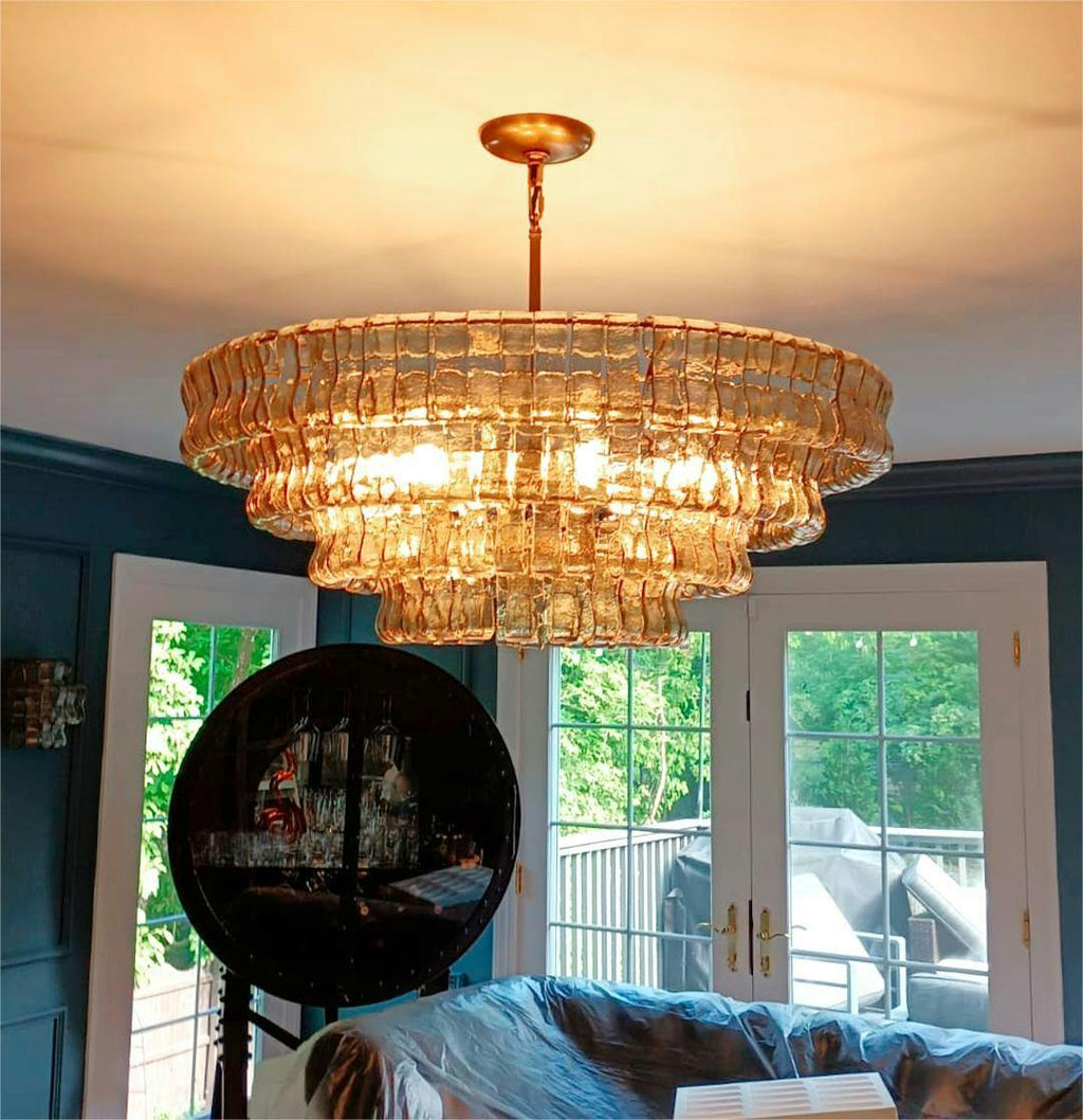 Ghiaccia Glass Round Chandelier