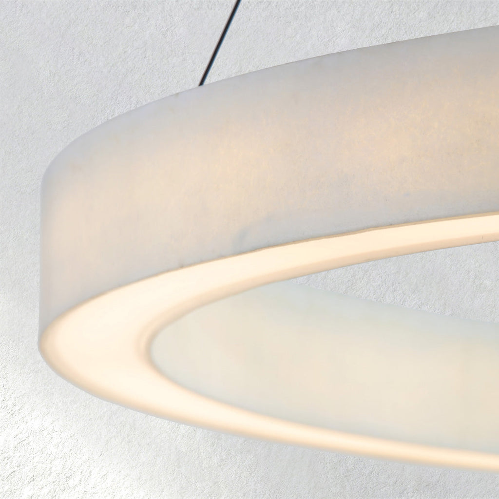 Alabaster StoneGlow Round Chandelier