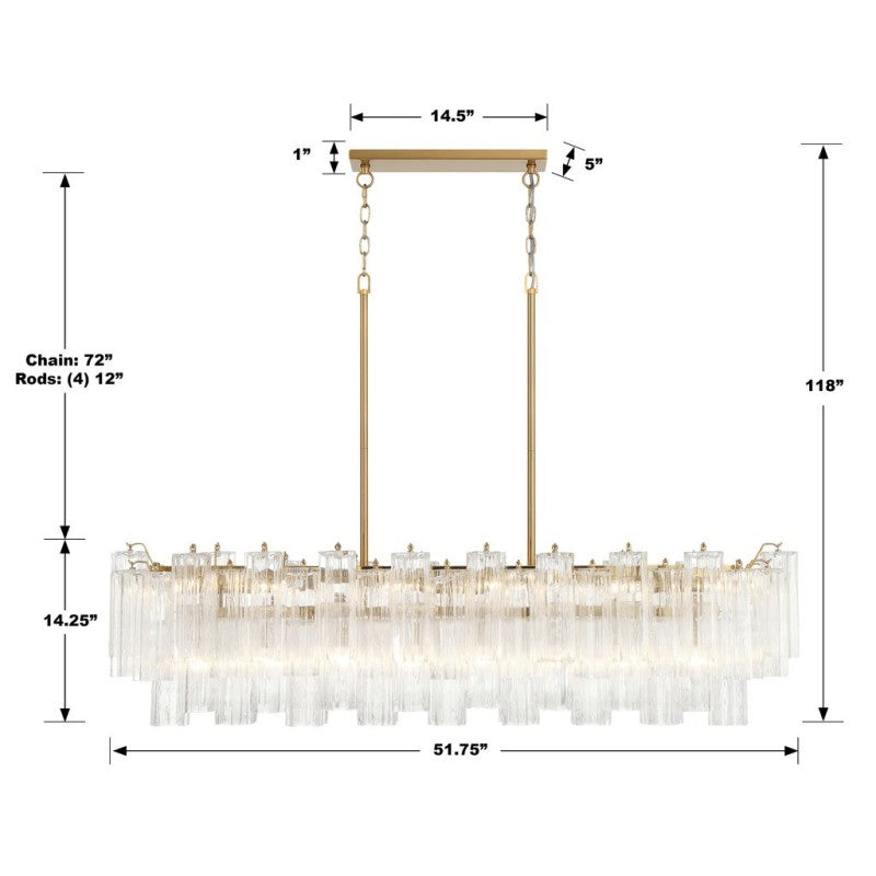 Ayla Linear 14-Light Chandelier