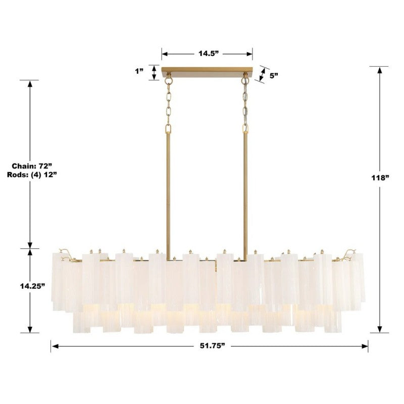 Ayla Linear 14-Light Chandelier