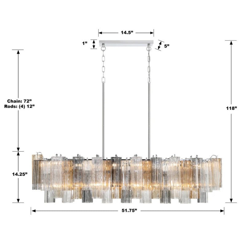 Ayla Linear 14-Light Chandelier