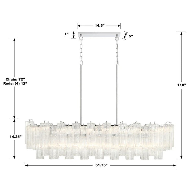 Ayla Linear 14-Light Chandelier