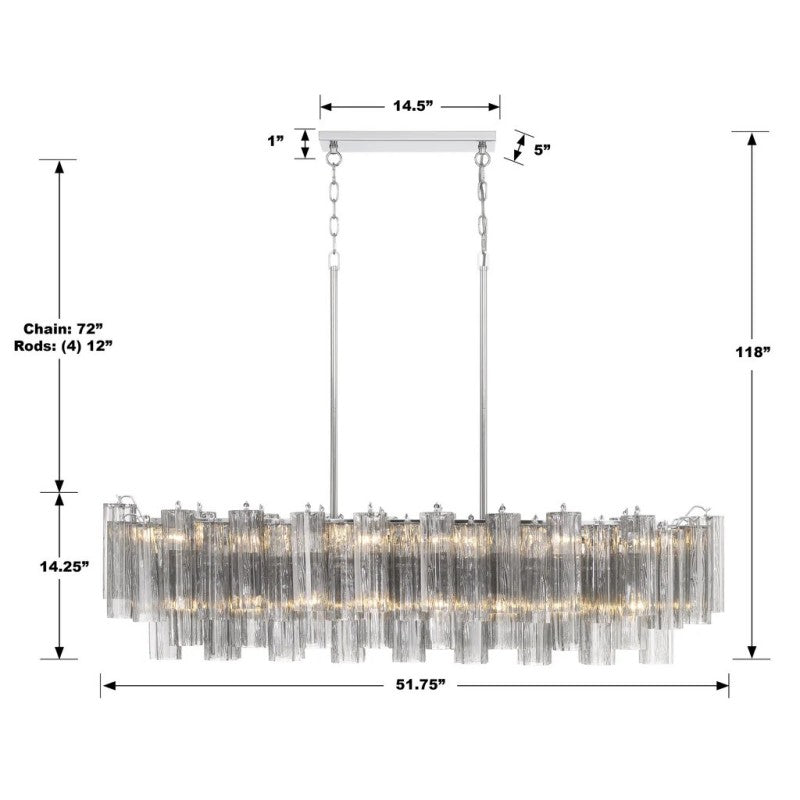 Ayla Linear 14-Light Chandelier