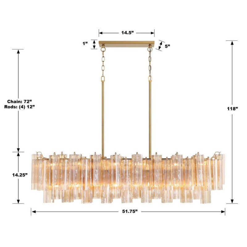 Ayla Linear 14-Light Chandelier