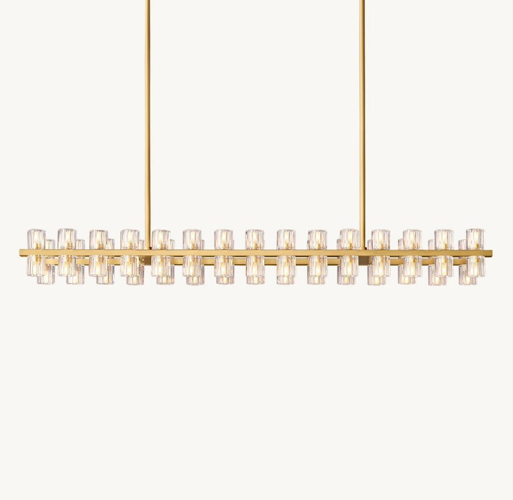 Akachon Rectangular Chandelier 54"