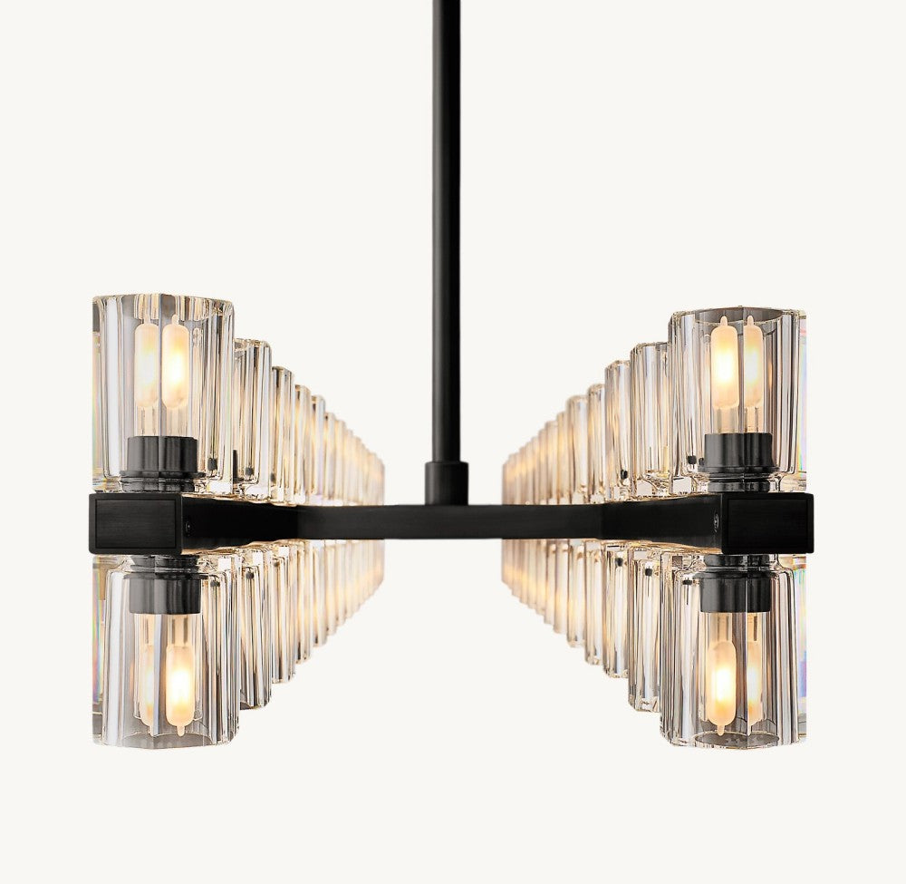 Akachon Rectangular Chandelier 54"