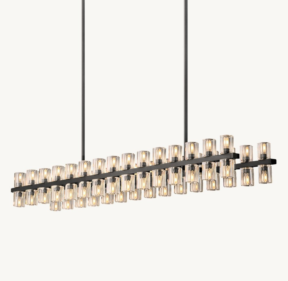 Akachon Rectangular Chandelier 54"