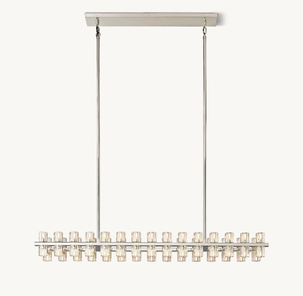 Akachon Rectangular Chandelier 54"