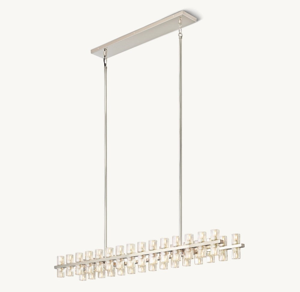 Akachon Rectangular Chandelier 54"
