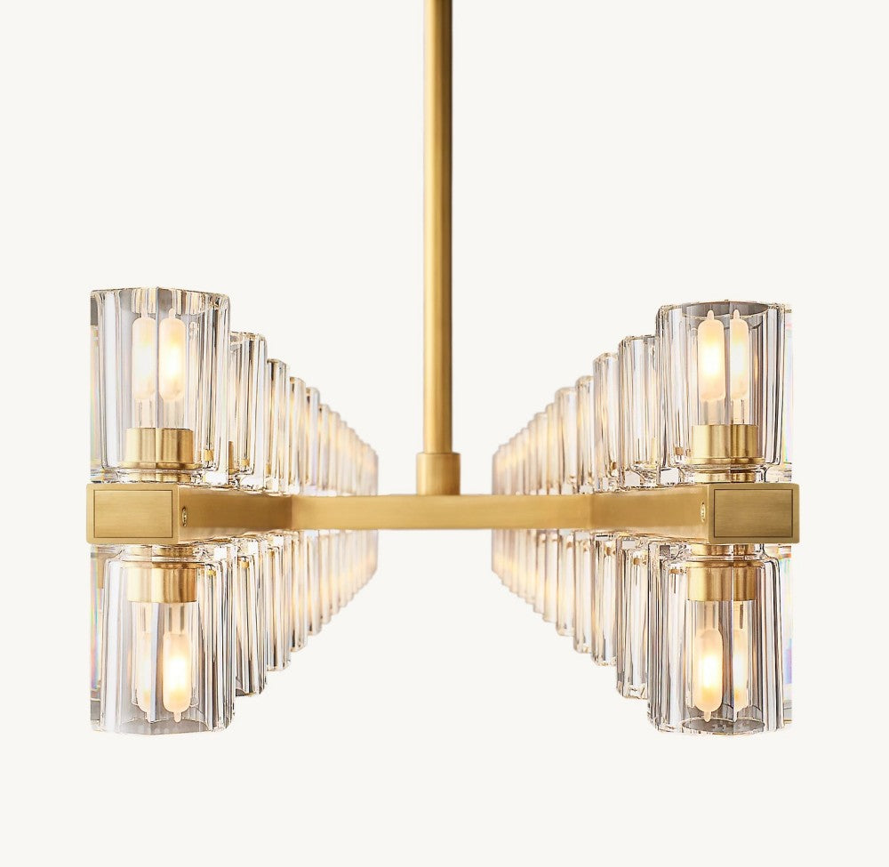 Akachon Rectangular Chandelier 54"