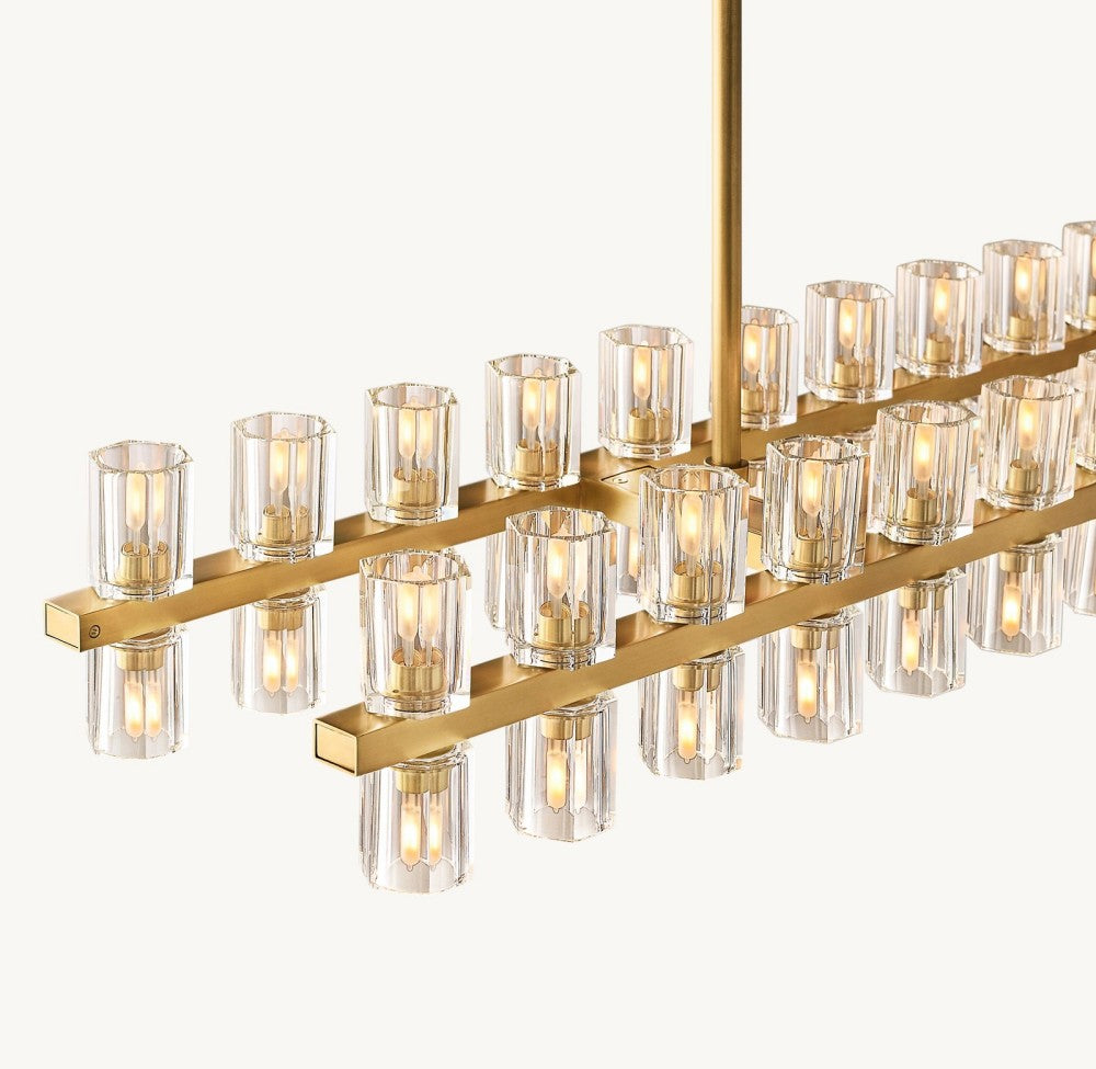 Akachon Rectangular Chandelier 54"