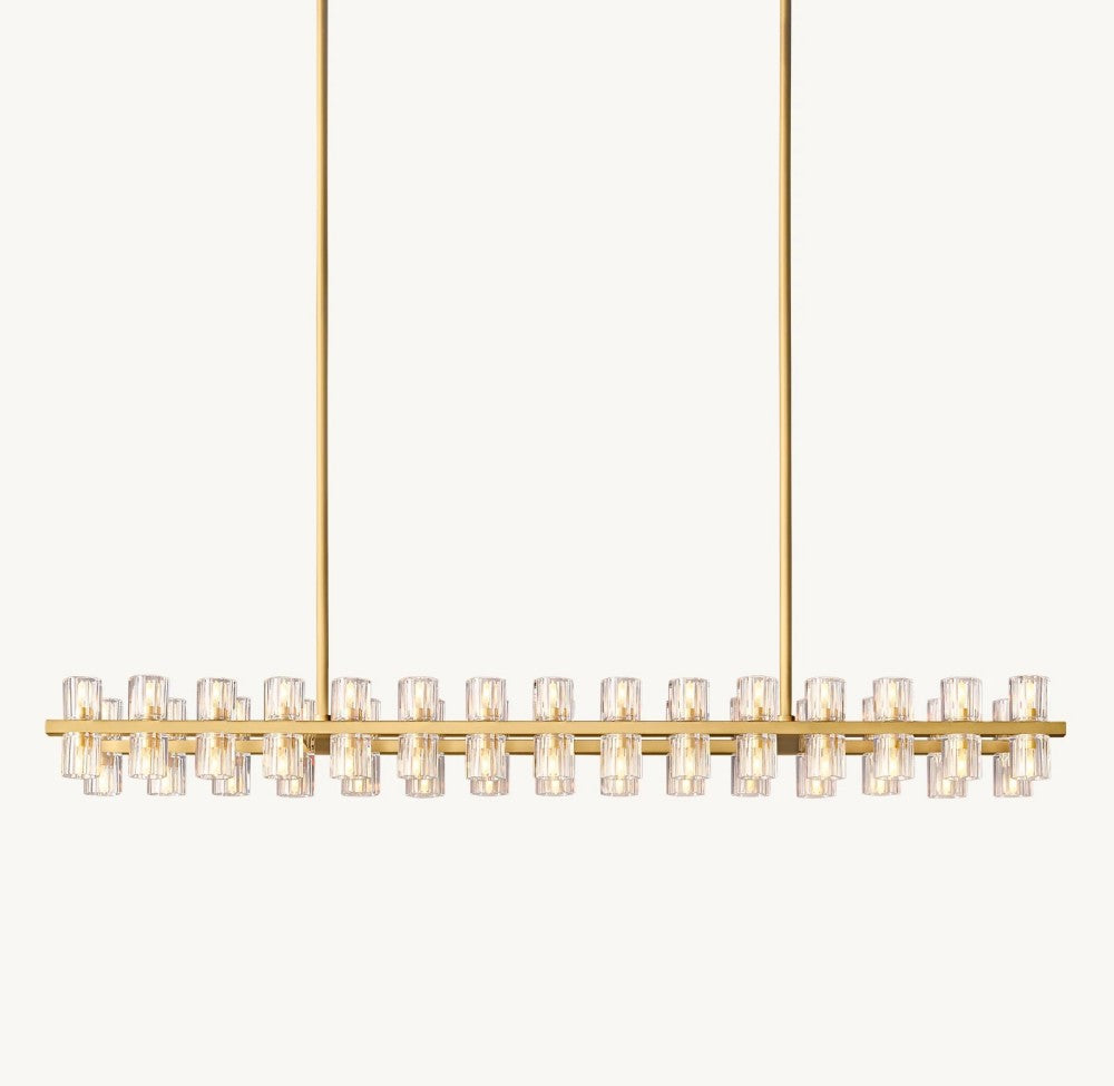 Akachon Rectangular Chandelier 54"