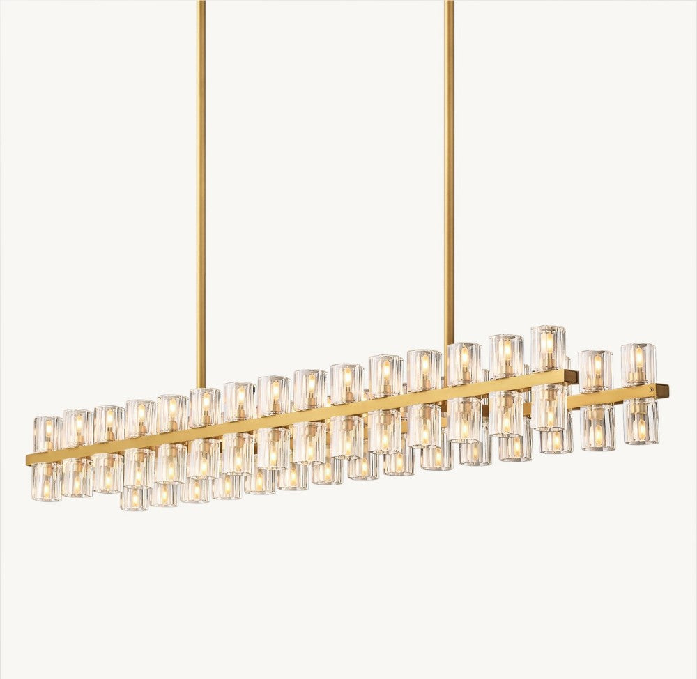 Akachon Rectangular Chandelier 54"