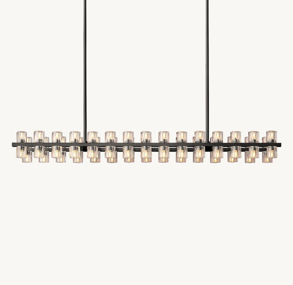 Akachon Rectangular Chandelier 54"