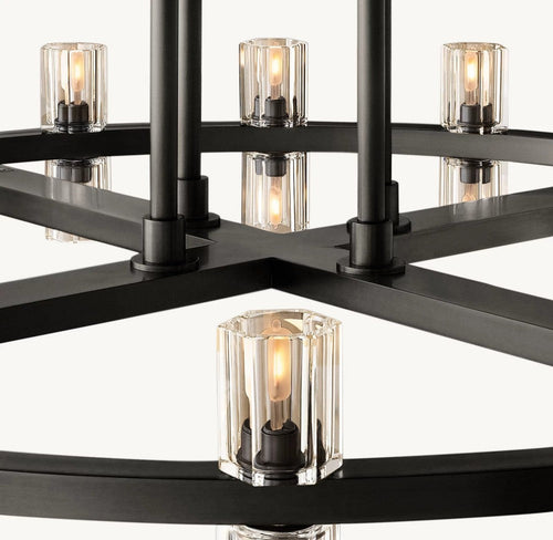 Akachon Round Two-Tier Chandelier 60"