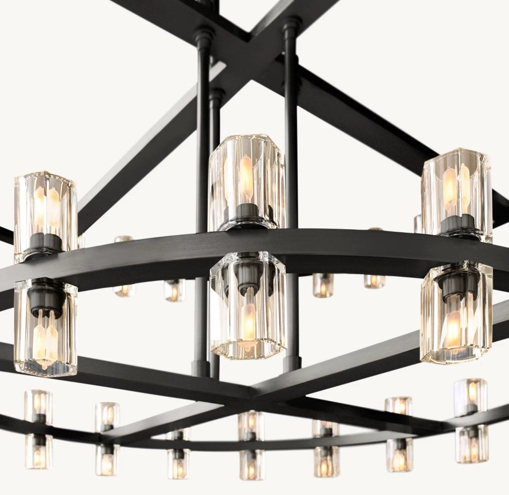 Akachon Round Two-Tier Chandelier 60"