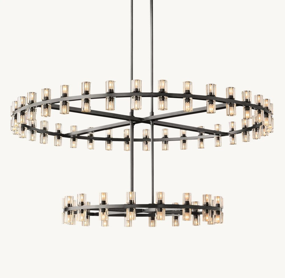 Akachon Round Two-Tier Chandelier 60"