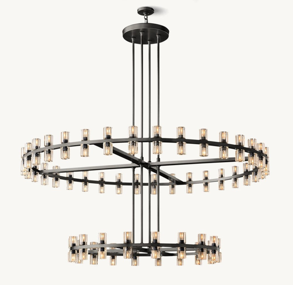 Akachon Round Two-Tier Chandelier 60"
