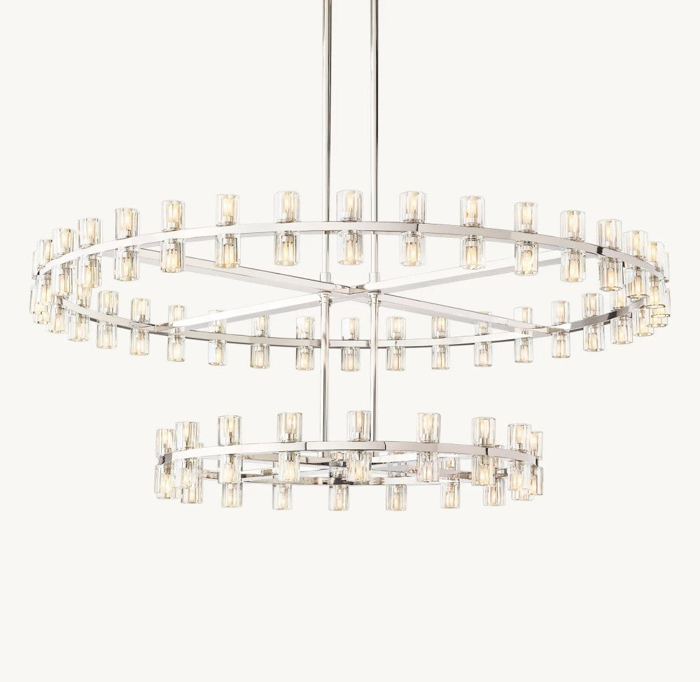 Akachon Round Two-Tier Chandelier 60"