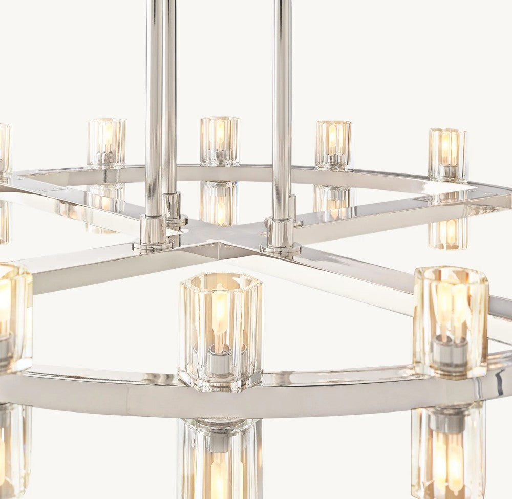 Akachon Round Two-Tier Chandelier 60"