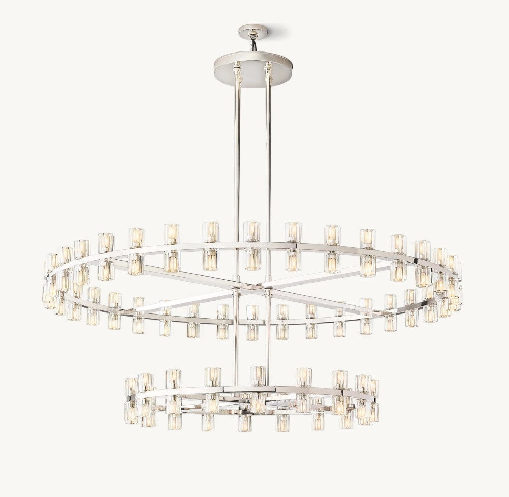 Akachon Round Two-Tier Chandelier 60"