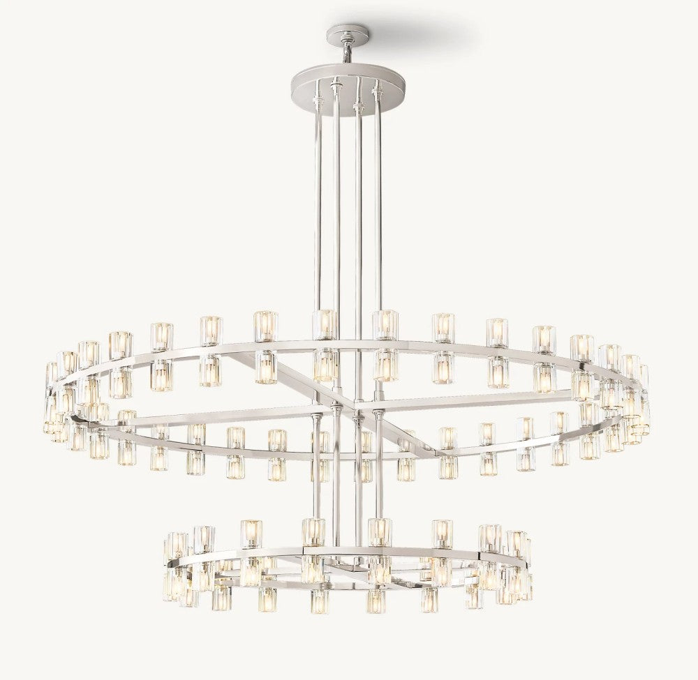 Akachon Round Two-Tier Chandelier 60"