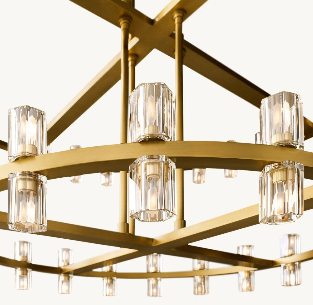 Akachon Round Two-Tier Chandelier 60"