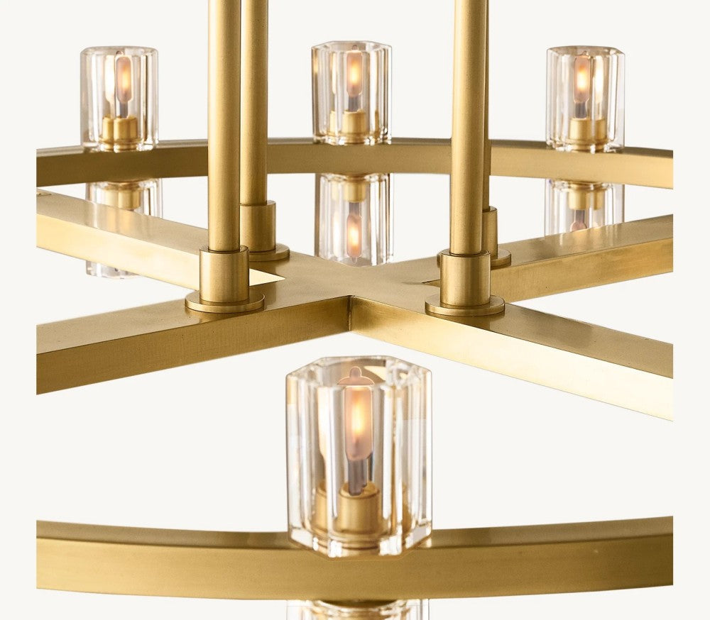 Akachon Round Two-Tier Chandelier 60"