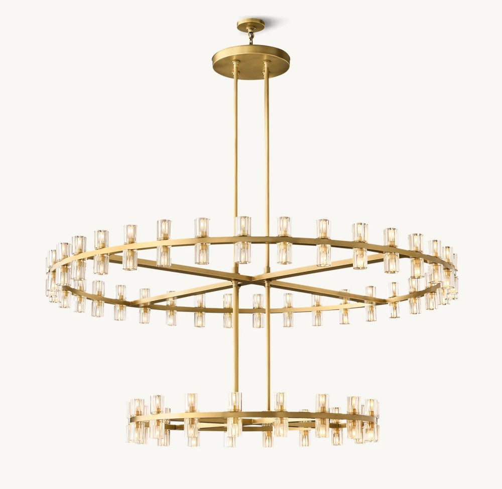 Akachon Round Two-Tier Chandelier 60"