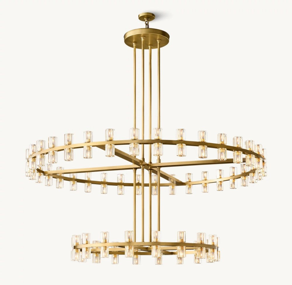 Akachon Round Two-Tier Chandelier 60"