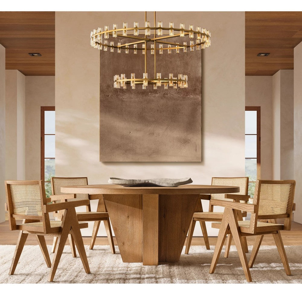 Akachon Round Two-Tier Chandelier 60"