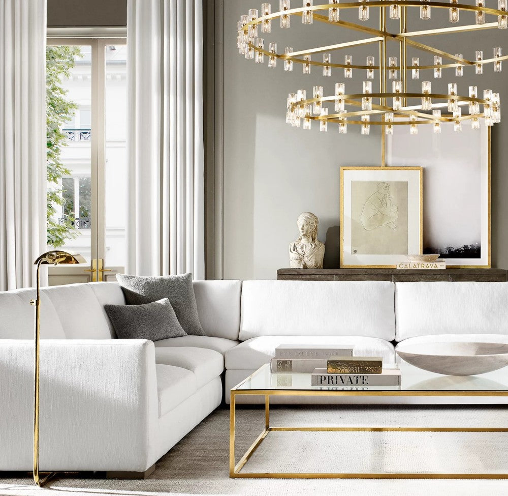 Akachon Round Two-Tier Chandelier 60"