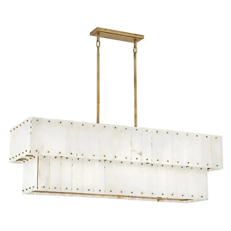 Alabaster Rancho 2-Tier Linear Chandelier