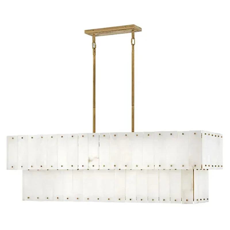 Alabaster Rancho 2-Tier Linear Chandelier