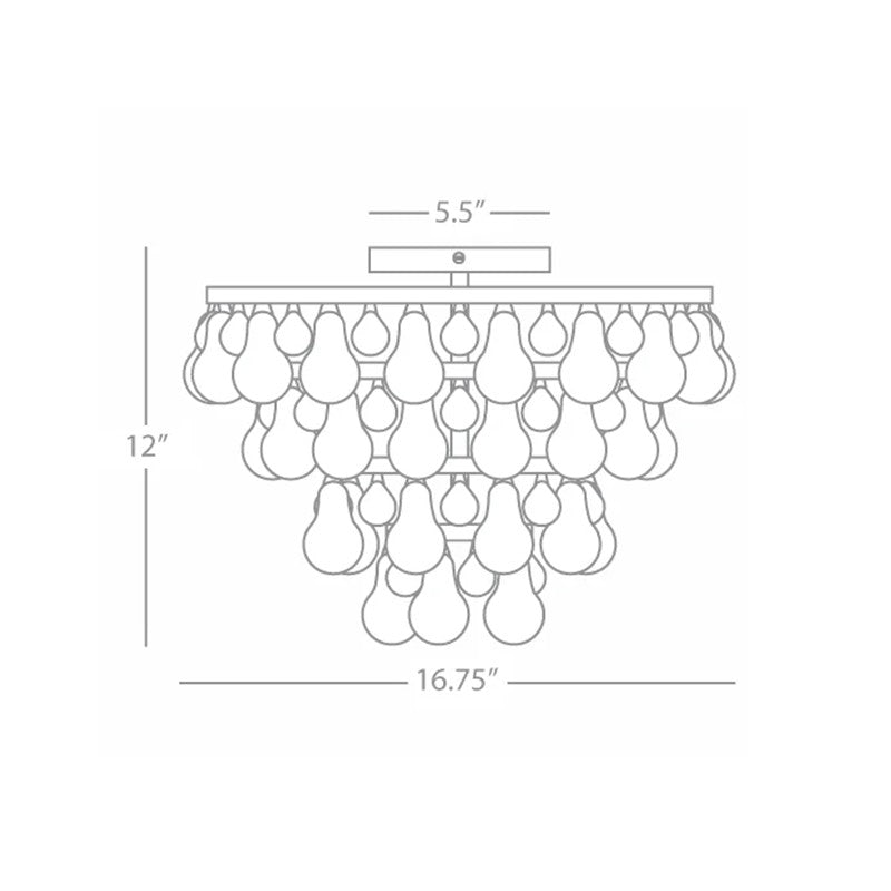 Anqeer Waterdrop Flushmount 17"