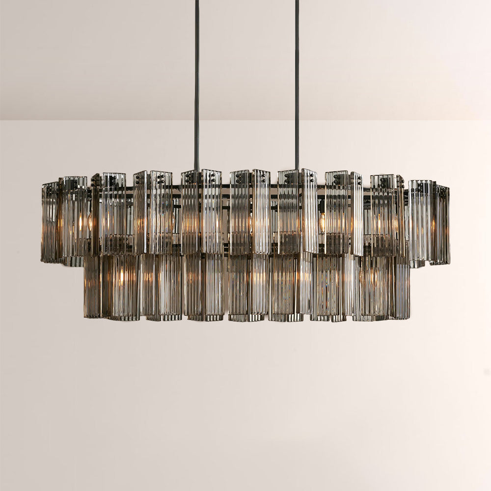 Art Glass Delsia Linear Chandelier