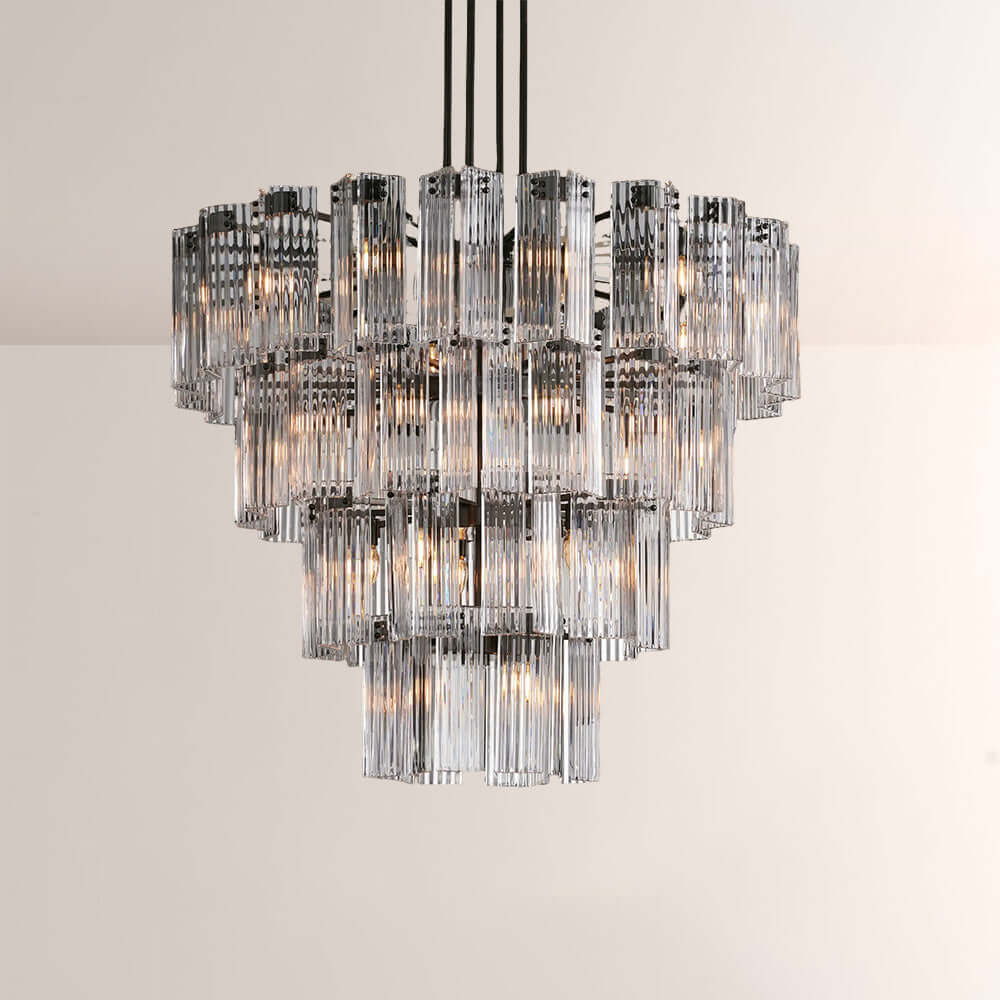 Art Glass Delsia Round Chandelier 48"