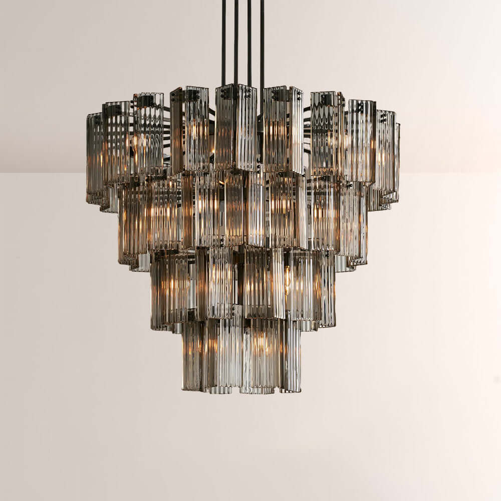 Art Glass Delsia Round Chandelier 48"