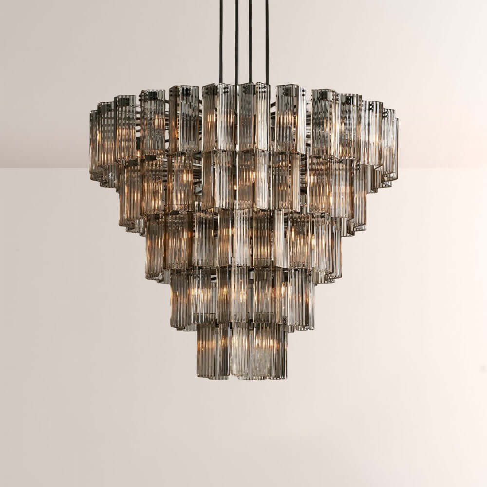 Art Glass Delsia Round Chandelier 60"