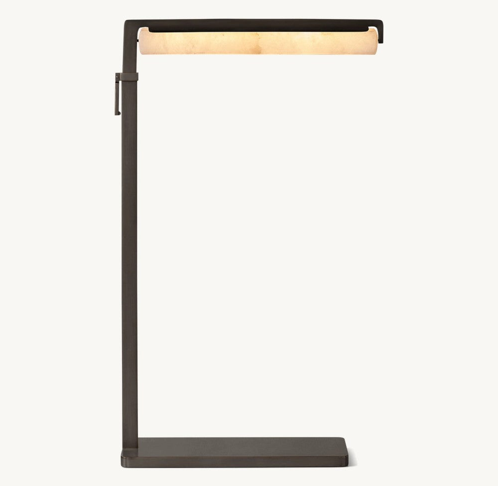 Audubon Alabaster Task Floor Lamp