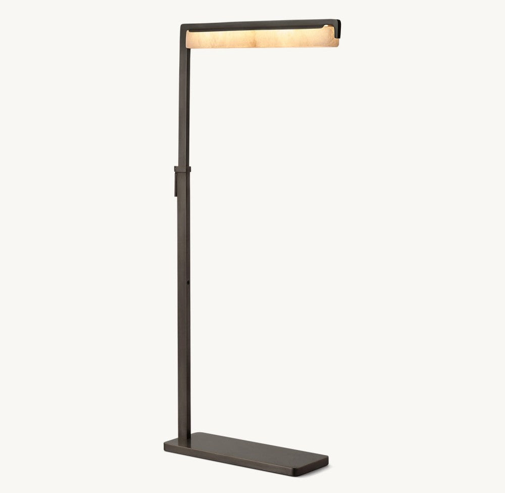 Audubon Alabaster Task Floor Lamp