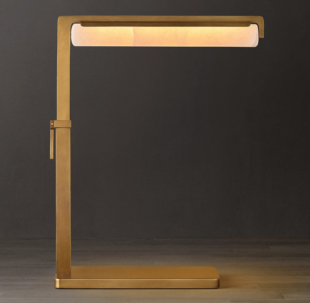 Audubon Alabaster Task Table Lamp