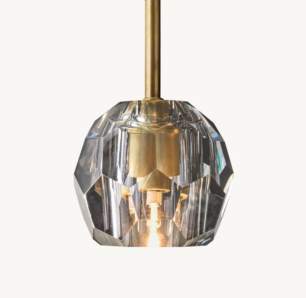 Bulle Cristal Glass Rod Pendant