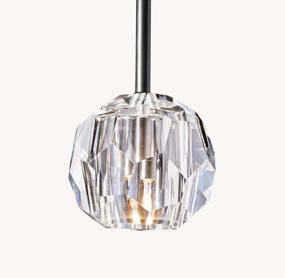 Bulle Cristal Glass Rod Pendant