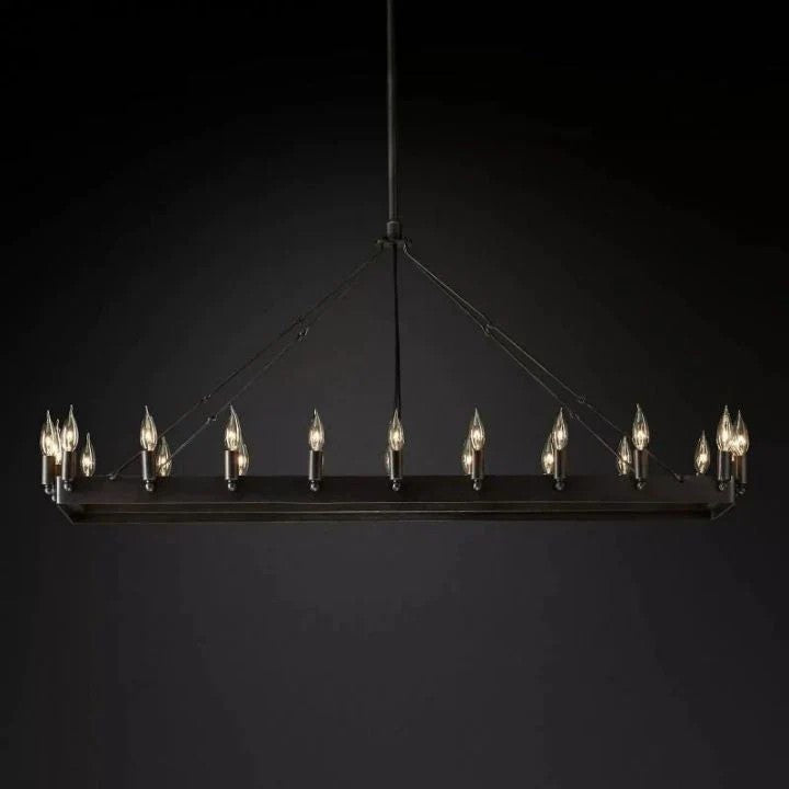 Camena Vintage Candelabra Rectangular Chandelier