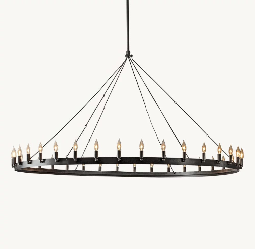 Camena Vintage Candelabra Round Chandelier
