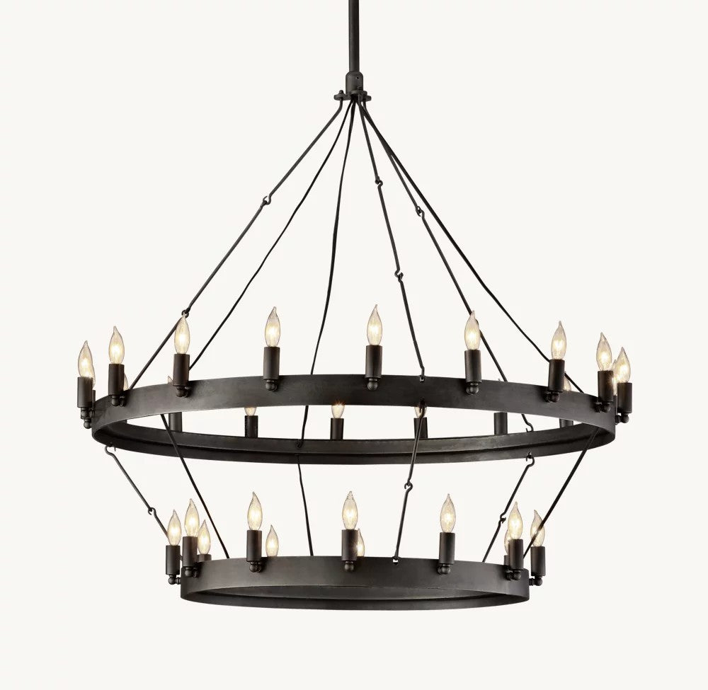 Camena Vintage Candelabra Two-Tier Chandelier