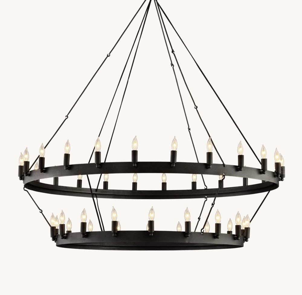Camena Vintage Candelabra Two-Tier Chandelier