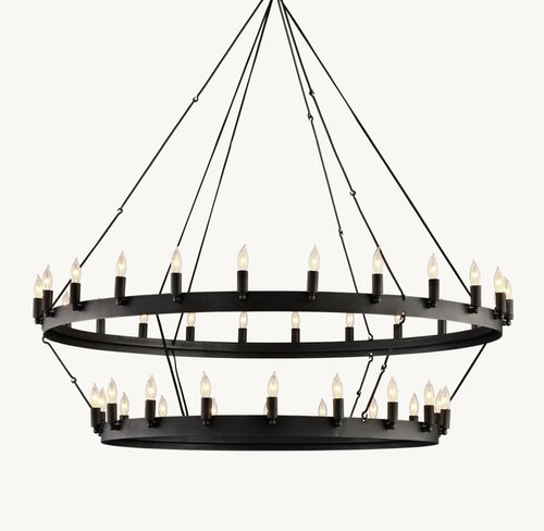 Camena Vintage Candelabra Two-Tier Chandelier